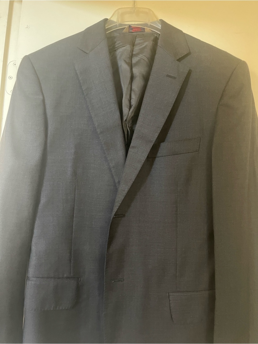 Pronto Unomo Italian Men's Classic Dark Gray Blazer - Size 40R